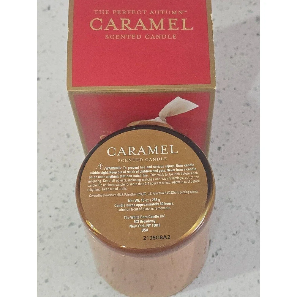 White Barn Candle Company The Perfect Autumn Caramel 10oz Candle RARE! NIB - Picture 5 of 7